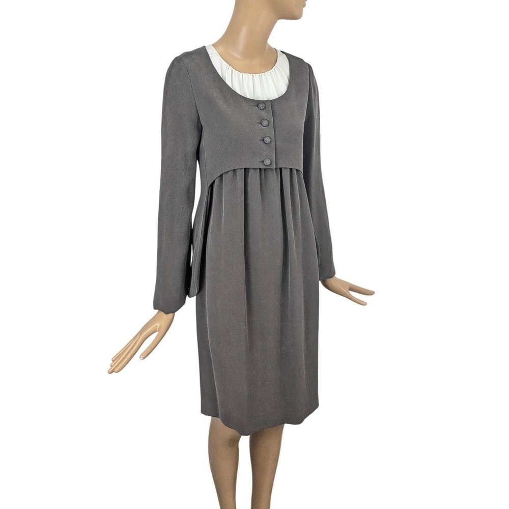 Vintage Chloe Spring 1994 Karl Lagerfeld-era Runway Silk Dress and Jacket Set 38 - Picture 7 of 13